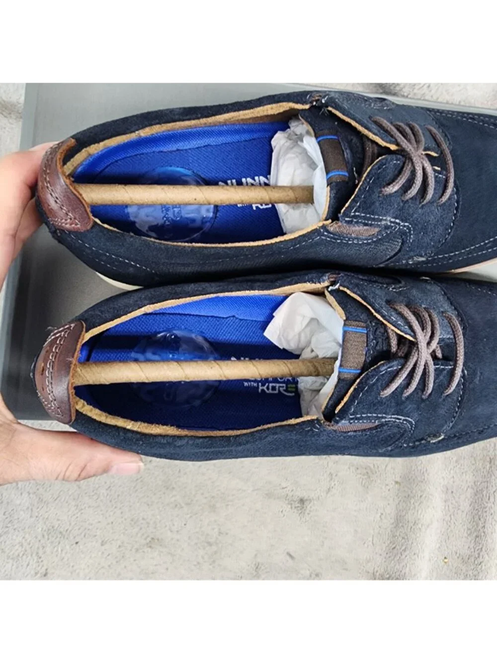 Nunn Bush Shoes Mens Size 8 Navy Blue New Haven Lace Up Oxford *NWT*